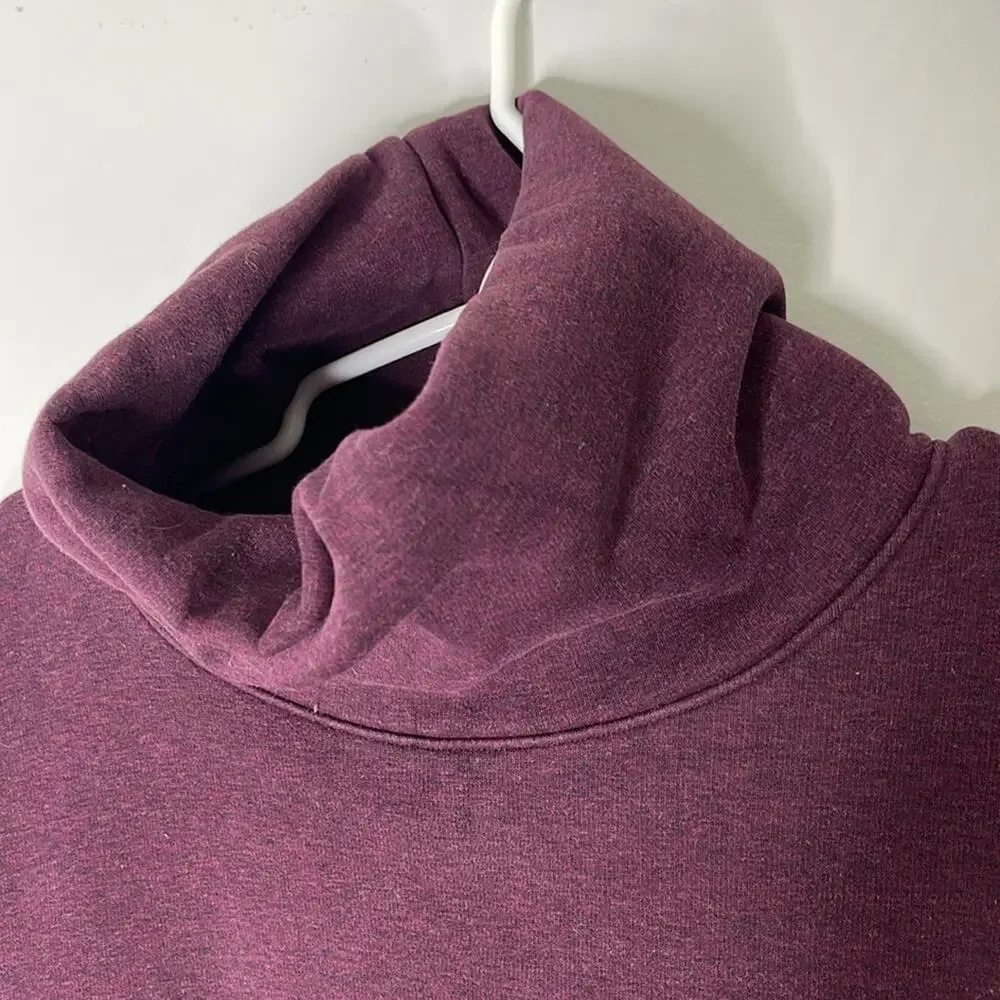 ATHLETA Plum Cowl Neck Pullover Polyester Blend Sweatshirt Top Size Medium - Picture 3 of 10
